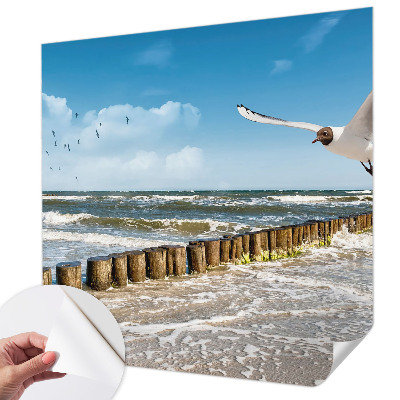 Mural de pared con estampado hermoso Paisaje costero