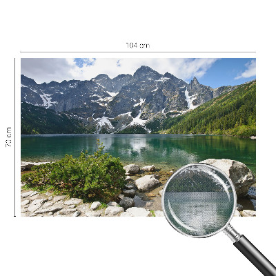 Fotomural decorativo para cabecero de cama lago de montaña