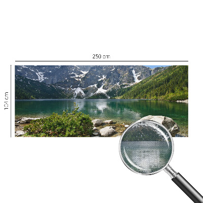 Fotomural decorativo para cabecero de cama con un motivo de lago de montaña