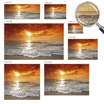 Mural de pared con estampado hermoso olas del océano