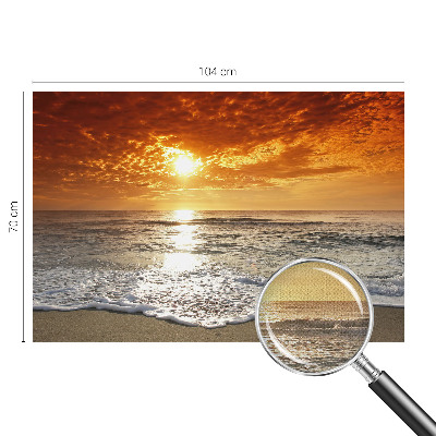 Mural de pared con estampado hermoso olas del océano