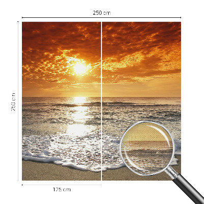 Mural de pared con estampado hermoso olas del océano