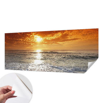 Mural de pared con estampado hermoso con motivo de olas del océano