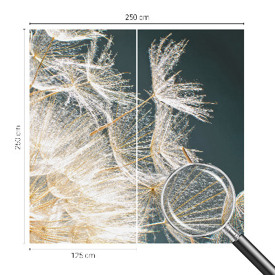 Papel mural con patrón decorativo Diente de león de ligereza