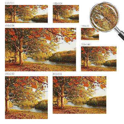 Papel mural texturado decorativo con motivo «Otoño costero»
