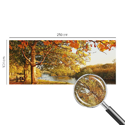 Papel mural texturado decorativo con motivo «Otoño costero»