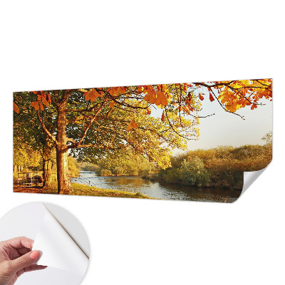 Papel mural texturado decorativo con motivo «Otoño costero»