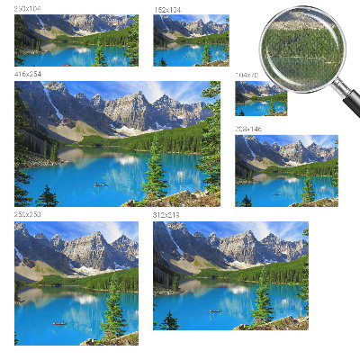 Papel mural con patrón decorativo lago de montaña