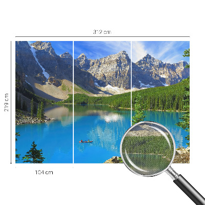 Papel mural con patrón decorativo lago de montaña