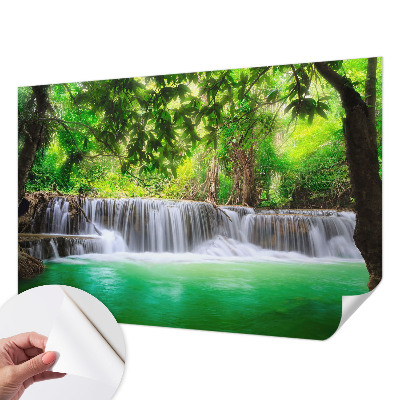 Papel mural texturado decorativo con diseño 'Cascada del bosque'