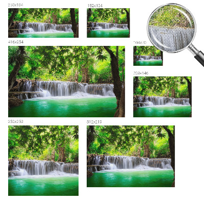 Papel mural texturado decorativo con diseño 'Cascada del bosque'