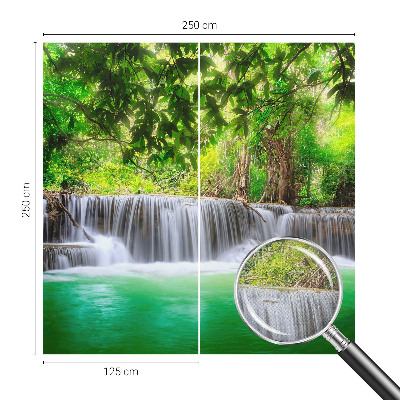 Papel mural texturado decorativo con diseño 'Cascada del bosque'