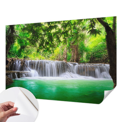 Papel mural texturado decorativo con diseño 'Cascada del bosque'