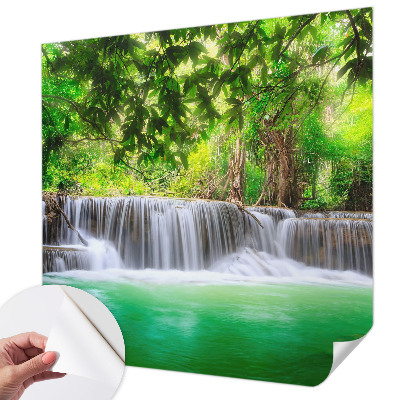 Papel mural texturado decorativo con diseño 'Cascada del bosque'