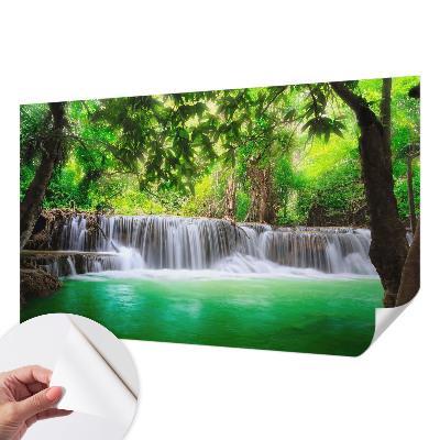 Papel mural texturado decorativo con diseño 'Cascada del bosque'