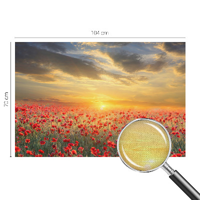 Papel mural texturado decorativo Campo de amapolas