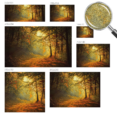Papel mural texturado decorativo con motivo de paisaje otoñal