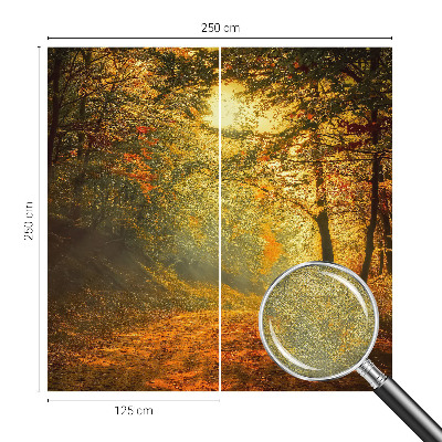Papel mural texturado decorativo con motivo de paisaje otoñal
