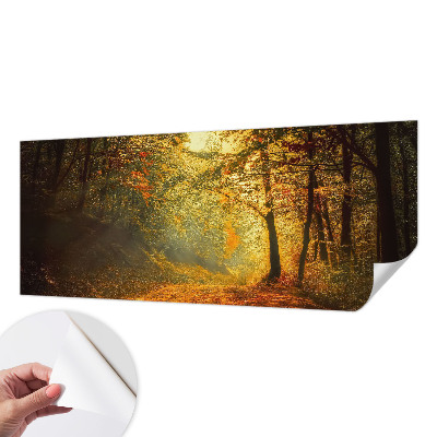 Papel mural texturado decorativo con motivo de paisaje otoñal