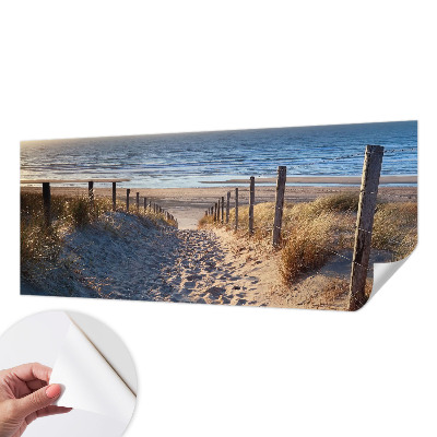 Fotomural decorativo para cabecero de cama con diseño de sendero de playa
