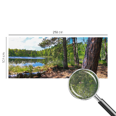 Mural de pared con estampado hermoso paisaje forestal