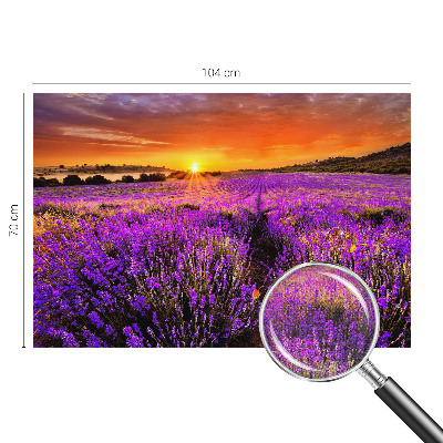 Mural de pared con estampado hermoso con motivo de atardecer en tonos lavanda