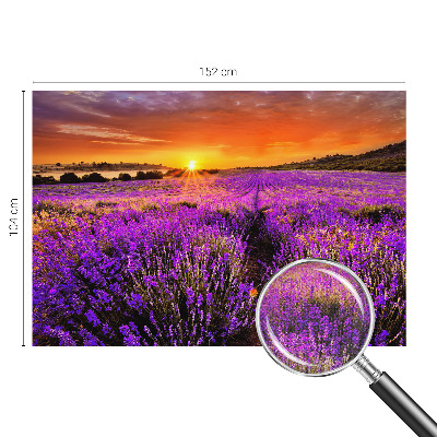 Mural de pared con estampado hermoso con motivo de atardecer en tonos lavanda