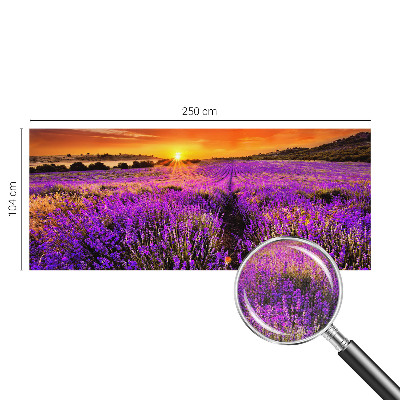 Mural de pared con estampado hermoso con motivo de atardecer en tonos lavanda