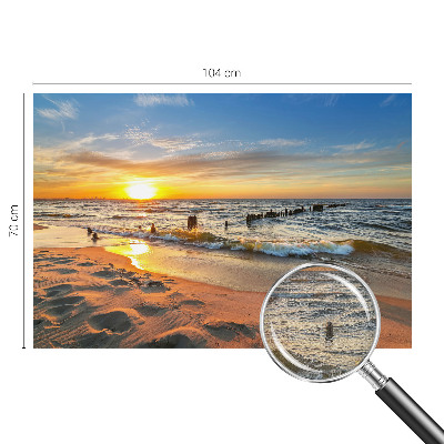 Papel mural con patrón decorativo con diseño 'Atardecer en la playa'