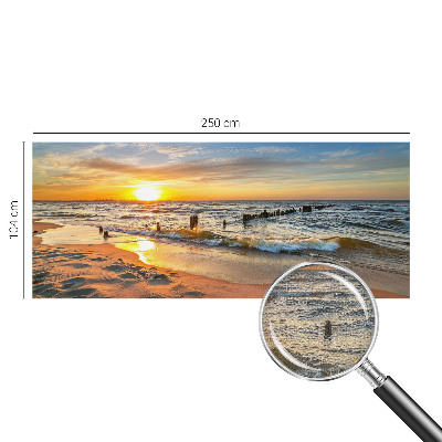 Papel mural con patrón decorativo con diseño 'Atardecer en la playa'
