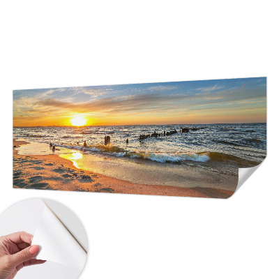 Papel mural con patrón decorativo con diseño 'Atardecer en la playa'