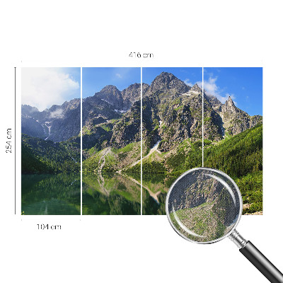 Mural de pared con estampado hermoso Montañas pintorescas