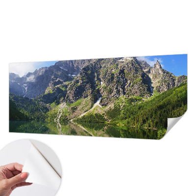 Mural de pared con estampado hermoso con un motivo de montañas pintorescas