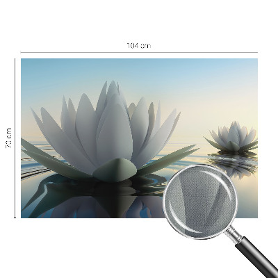 Fotomural decorativo para cabecero de cama Nenúfares