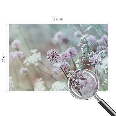 Papel mural texturado decorativo con motivo de flores silvestres