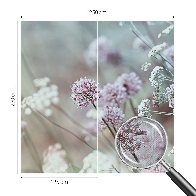 Papel mural texturado decorativo flores silvestres