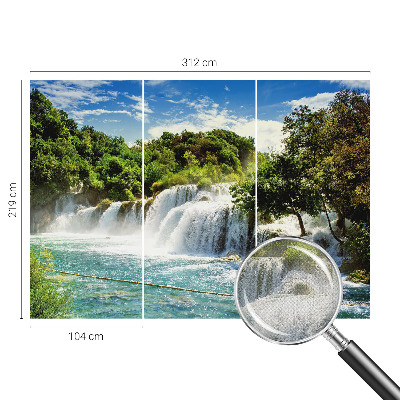 Fotomural decorativo para cabecero de cama Una impresionante cascada