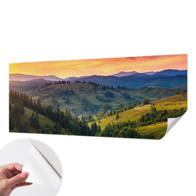 Papel mural texturado decorativo con diseño de paisaje de montaña