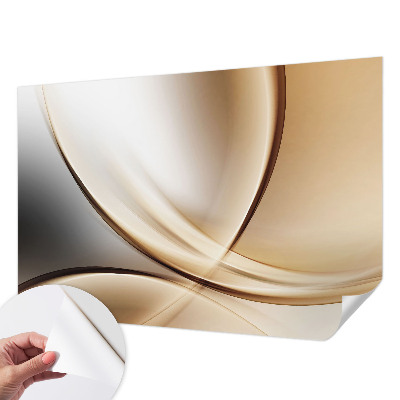 Fotomural decorativo para cabecero de cama con diseño de líneas redondeadas