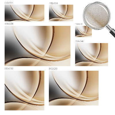 Fotomural decorativo para cabecero de cama Líneas redondeadas