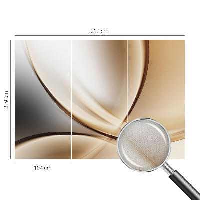 Fotomural decorativo para cabecero de cama Líneas redondeadas