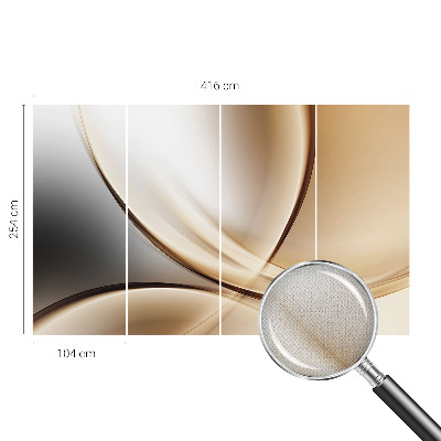 Fotomural decorativo para cabecero de cama Líneas redondeadas