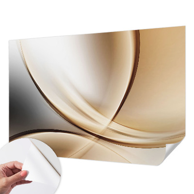 Fotomural decorativo para cabecero de cama con diseño de líneas redondeadas