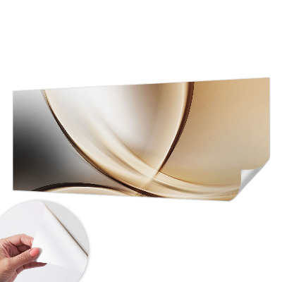 Fotomural decorativo para cabecero de cama con diseño de líneas redondeadas