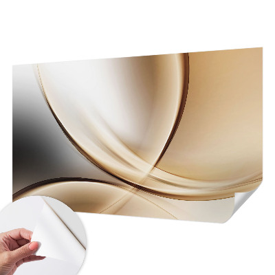 Fotomural decorativo para cabecero de cama con diseño de líneas redondeadas