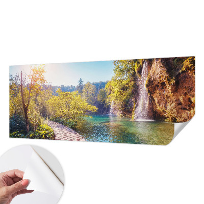 Papel mural con patrón decorativo con paisaje natural