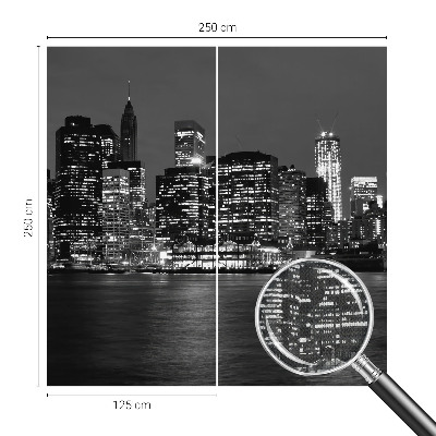 Papel mural con patrón decorativo Metrópolis nocturna