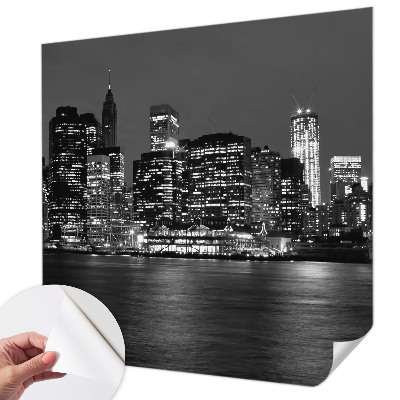 Papel mural con patrón decorativo con diseño Metrópolis nocturna