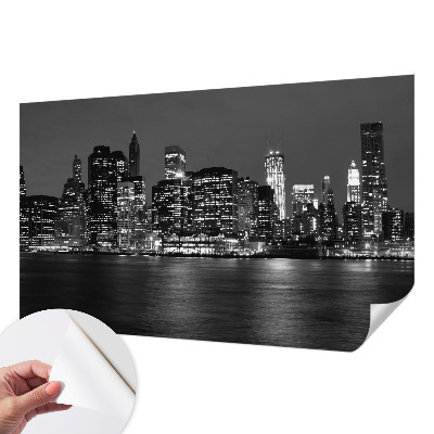 Papel mural con patrón decorativo Metrópolis nocturna