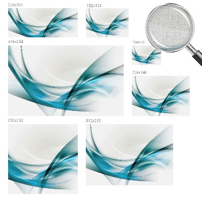 Mural de pared con estampado hermoso con motivo de olas azules